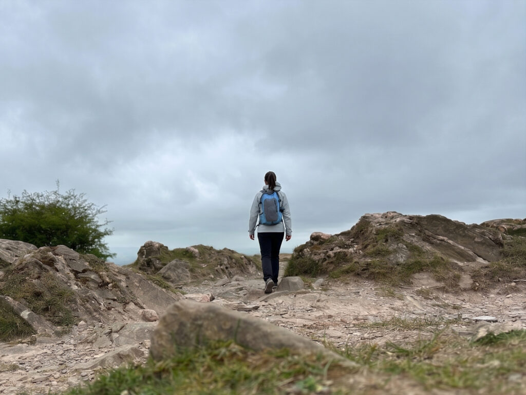 a small team of one person working with cothelstone taking a inspiration walk